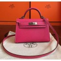 Hermes Kelly Mini II Handmade Bag In Rose Tyrien Epsom Leather HD1086sA83
