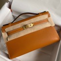 Hermes Kelly Pochette Handmade Bag In Gold Swift Calfskin HD1188ro99