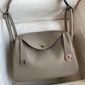 Hermes Lindy 26 Handmade Bag In Gris Asphalt Evercolor Leather HD1391SS41