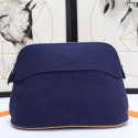 Hermes Medium Bolide Travel Case In Blue Electric Cotton HD1492Qc12
