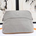 Hermes Medium Bolide Travel Case In Grey Cotton HD1495zS17