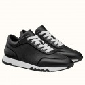 Hermes Men's C-Addict Sneakers In Black Perforated calfskin HD1522vO68