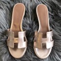 Hermes Oasis Sandals In Champagne Swift Leather HD1627cP15