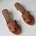 Hermes Oasis Sandals In Gold Swift Leather HD1628tg76