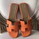Hermes Oran Sandals In Orange Epsom Leather HD1694bW68