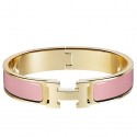 Hermes Pink Enamel Clic H PM Bracelet HD1896XW58