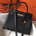 Hot Hermes Kelly 28cm Bag In Black Clemence Leather GHW HD925IA66