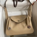 Imitation Hermes Lindy 26 Handmade Bag In Trench Evercolor Leather HD1406SU87