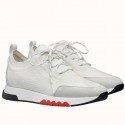Imitation Hermes Men's Addict Sneakers In White Knit HD1517Fo38