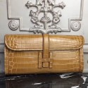 Imitation High Quality Hermes Jige Elan 29 Clutch In Camarel Crocodile Leather HD844Bo39