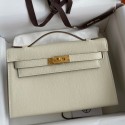 Imitation High Quality Hermes Kelly Pochette Handmade Bag In Craie Epsom Calfskin HD1185Bo39