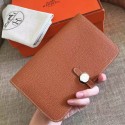 Luxury Hermes Dogon Duo Wallet In Gold Clemence Leather HD564Xo56