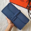Luxury Hermes Jige Elan 29 Clutch In Blue Agate Epsom Leather HD02BK71