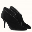 Luxury Hermes Virginia Ankle Boots In Black Velvet HD2060vA84