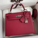 Replica AAA Hermes Kelly Sellier 25 Handmade Bag In Ruby Epsom Calfskin HD1312GF79