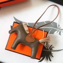 Replica Designer Hermes Rodeo Horse Bag Charm In Taupe/Camarel/Beige Leather HD1941sk97