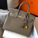 Replica Hermes Birkin 25cm Bag In Taupe Clemence Leather GHW HD136BK81