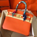 Replica Hermes Birkin 30 Handmade Bag In Orange Epsom Leather HD1756eq83