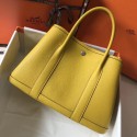 Replica Hermes Garden Party 36 Bag In Yellow Clemence Leather HD662ui32