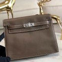 Replica Hermes Kelly Danse Handmade Bag In Taupe Swift Leather HD2004Fi42