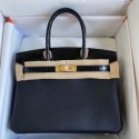 Replica Hermes Touch Birkin 30 Bag In Black Shiny Niloticus Crocodile Skin HD291Xe44