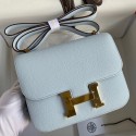 Top Hermes Constance 18 Handmade Bag In Blue Brume Epsom Calfskin HD455eo14