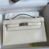 AAA Replica Hermes Kelly Pochette Handmade Bag In Nata Swift Calfskin HD1197Oy84