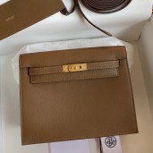 Designer Fake Hermes Kelly Danse II Bag In Beige de Weimar Evercolor Calfskin HD1015qx37