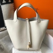 Fake Hermes Picotin Lock 22 Bag In Beton Clemence Leather HD1849Sq37