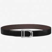 First-class Quality Hermes Etrier Buckle Belt & Chocolate Clemence 32 MM Strap HD591fm32