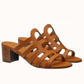 Hermes Celena Sandals 50mm In Brown Calfskin HD428vJ33