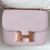 Hermes Constance 1-18 Mirror Bag In Mauve Pale Chevre Mysore Leather HD443Rk60