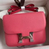 Hermes Constance 24 Handmade Bag In Rose Lipstick Epsom Calfskin HD514DI37