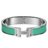 Hermes Green Enamel Clic H PM Bracelet HD692CQ60