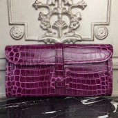 Hermes Jige Elan 29 Clutch In Fuchsia Crocodile Leather HD847ro99