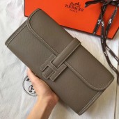 Hermes Jige Elan 29 Clutch In Taupe Grey Epsom Leather HD853xh67