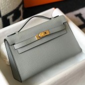 Hermes Kelly Pochette Bag In Blue Glacier Epsom Leather HD1157pP61