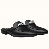 Hermes Oz Mules In Noir Calfskin HD1776sf78