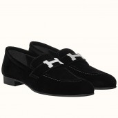 Hermes Paris Loafers In Black Velvet HD1786JQ80