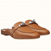 High Quality Hermes Oz Mules In Brown Calfskin HD1773Es35