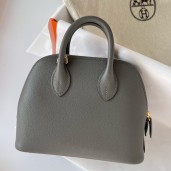 Imitation AAA Hermes Bolide 1923 Mini Handmade Bag In Gris Meyer Evercolor Calfskin HD358kf15