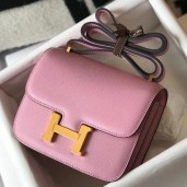 Imitation Hermes Constance 18 Handmade Bag In Mauve Sylvestre Epsom Leather HD1540Mq48