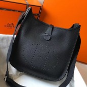 Imitation Hermes Evelyne III 29 PM Bag In Black Clemence Leather HD597SU34