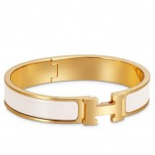 Imitation Hermes White Enamel Clic H PM Bracelet HD2070Za30