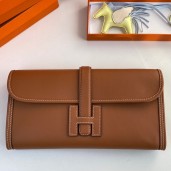 Replica Fashion Hermes Jige Elan 29 Clutch Bag In Gold Swift Calfskin HD820OM94