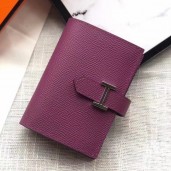 Replica Hermes Bearn Mini Wallet In Purple Epsom Leather HD51eq83