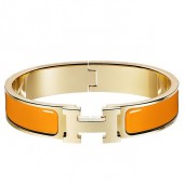 Replica High Quality Hermes Orange Enamel Clic H PM Bracelet HD1764Jh90