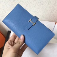 AAA Hermes Blue Jean Epsom Bearn Gusset Wallet HD325lh85