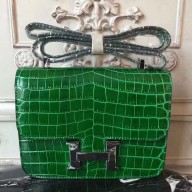 Cheap Hermes Bamboo Constance MM 24cm Crocodile Bag HD39fH38