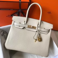 Fake Hermes Birkin 30cm Bag In Beton Clemence Leather GHW HD204Iw51